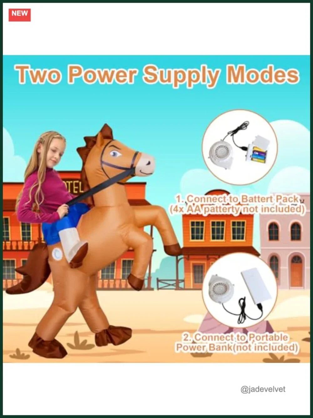 Inflatable Horse Costume for Kids Halloween Riding Cowboy Costume Funny Blow up